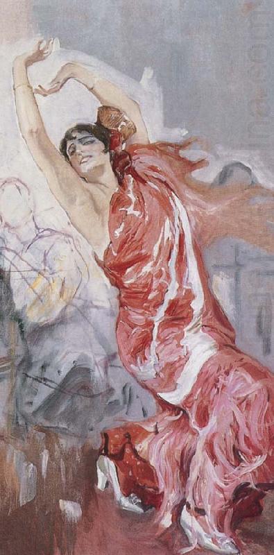 Joaquin Sorolla Long red dance china oil painting image